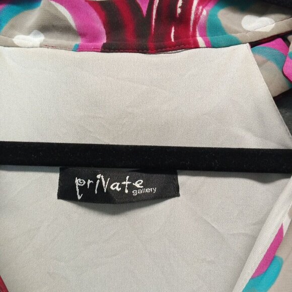 PRIVATE GALLERY Dress Size M(8-10) Women Sleeveless V-neck Chiffon Knit lining - Picture 6 of 14